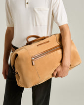 SUEDE WEEKEND HOLDALL COGNAC CALFSKIN