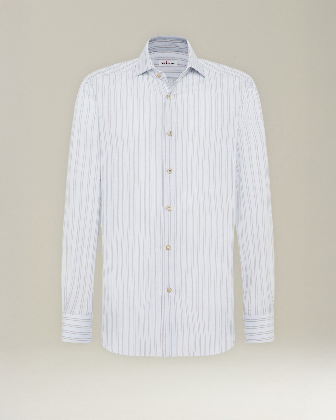 Cotton And Linen Striped Shirt