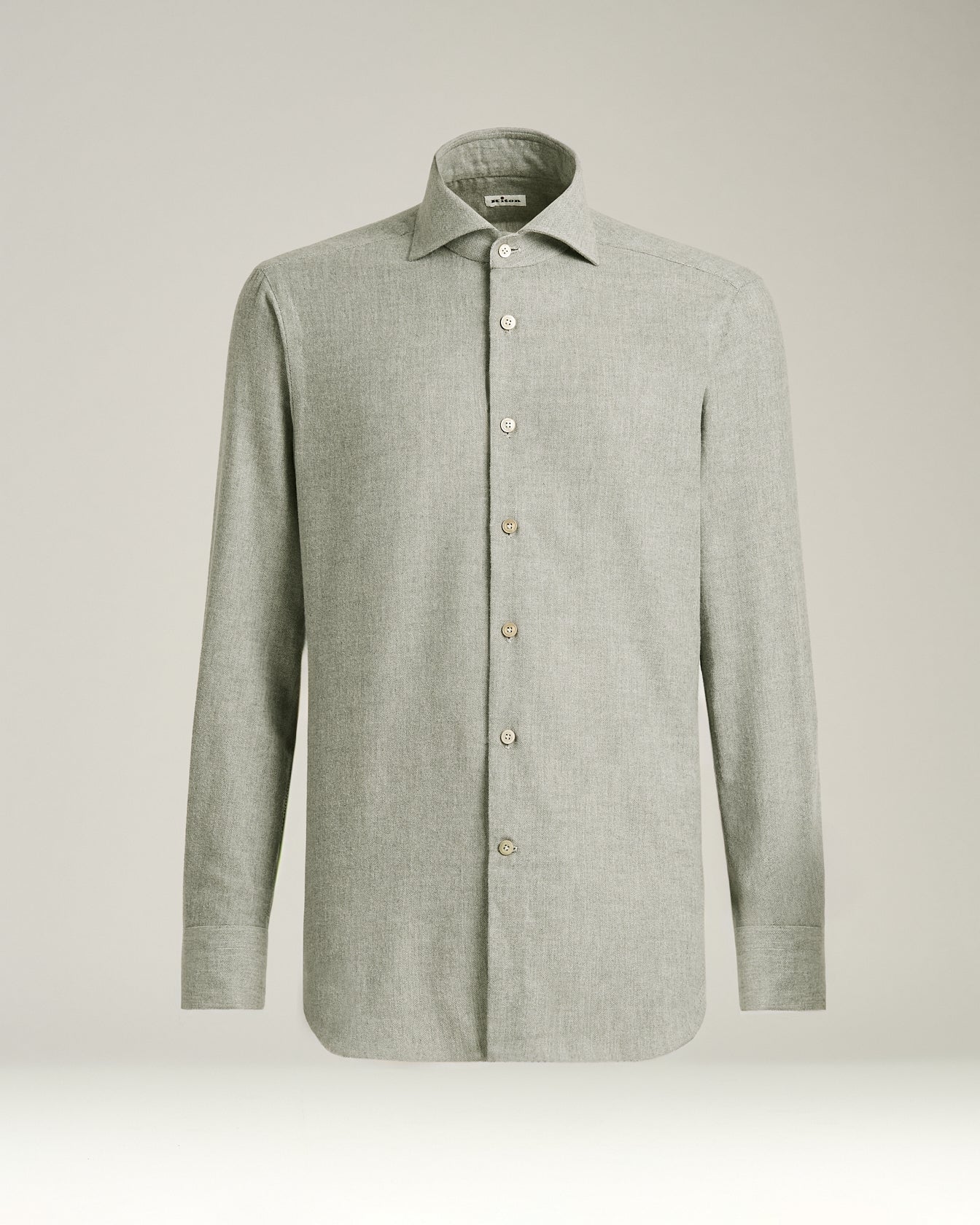 Anthracite Flannel Shirt In Cotton Silk And Cashmere