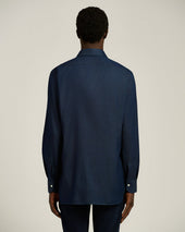 Casual Shirt In Night Blue Denim