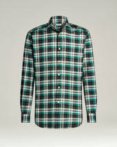 Checked Green Cotton Shirt
