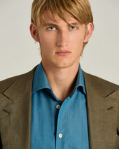 Cotton Shirt With French Collar
