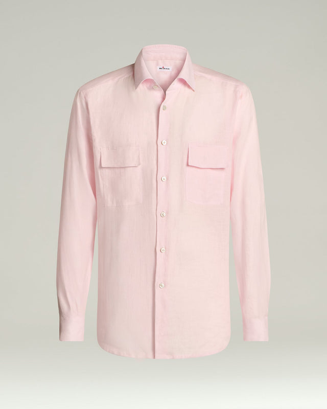 ROSE SHIRT WITH PATCH POCKETS IN 100% LINEN