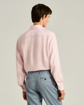 ROSE SHIRT WITH PATCH POCKETS IN 100% LINEN