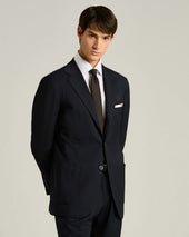 POLKA DOT TIE BLUE ON BROWN IN PURE SILK