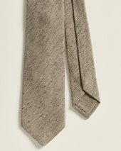 BEIGE PATTERNED WOOL TIE