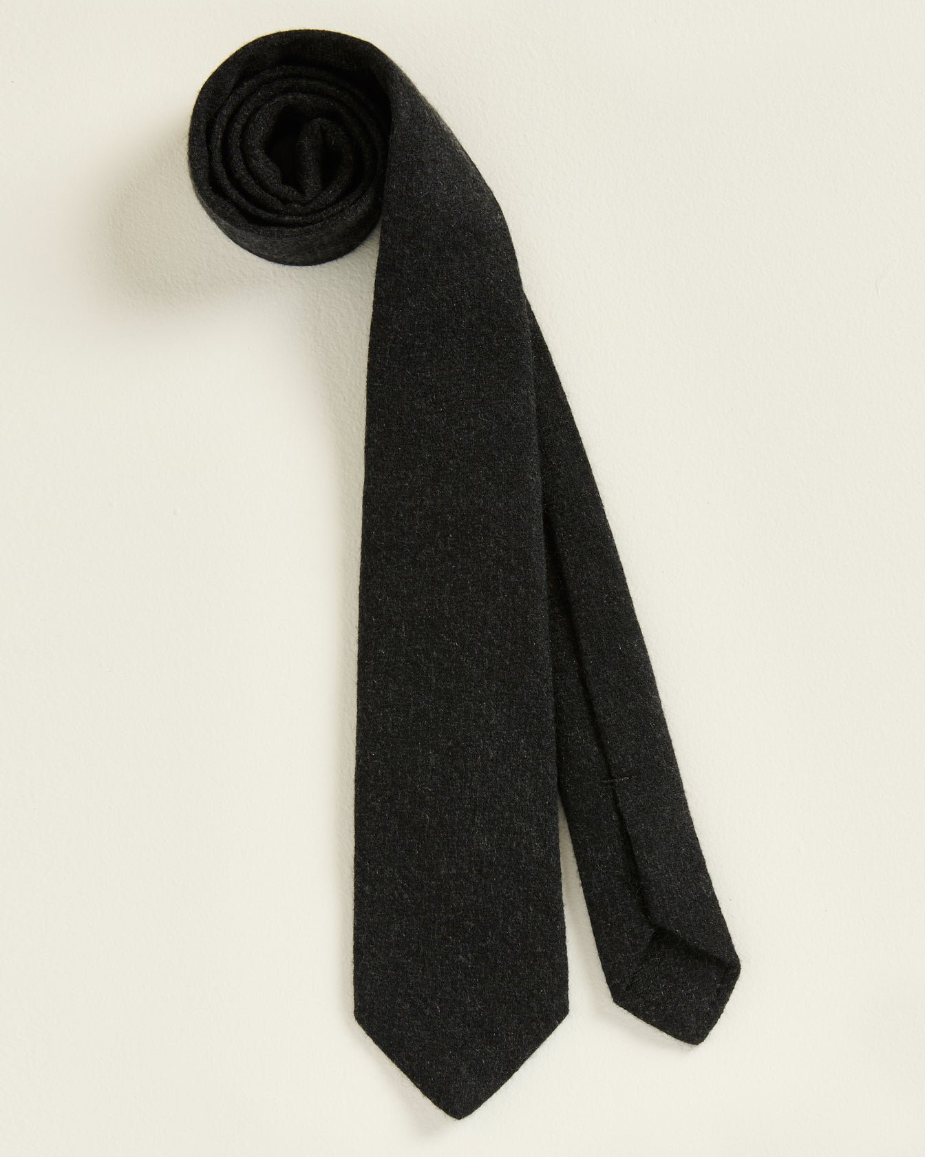 Wool Tie In Anthracite
