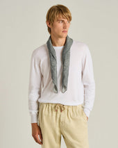 Fine Fibre Blend Scarf In Grey