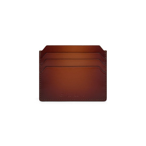 Brown leather credit card holder