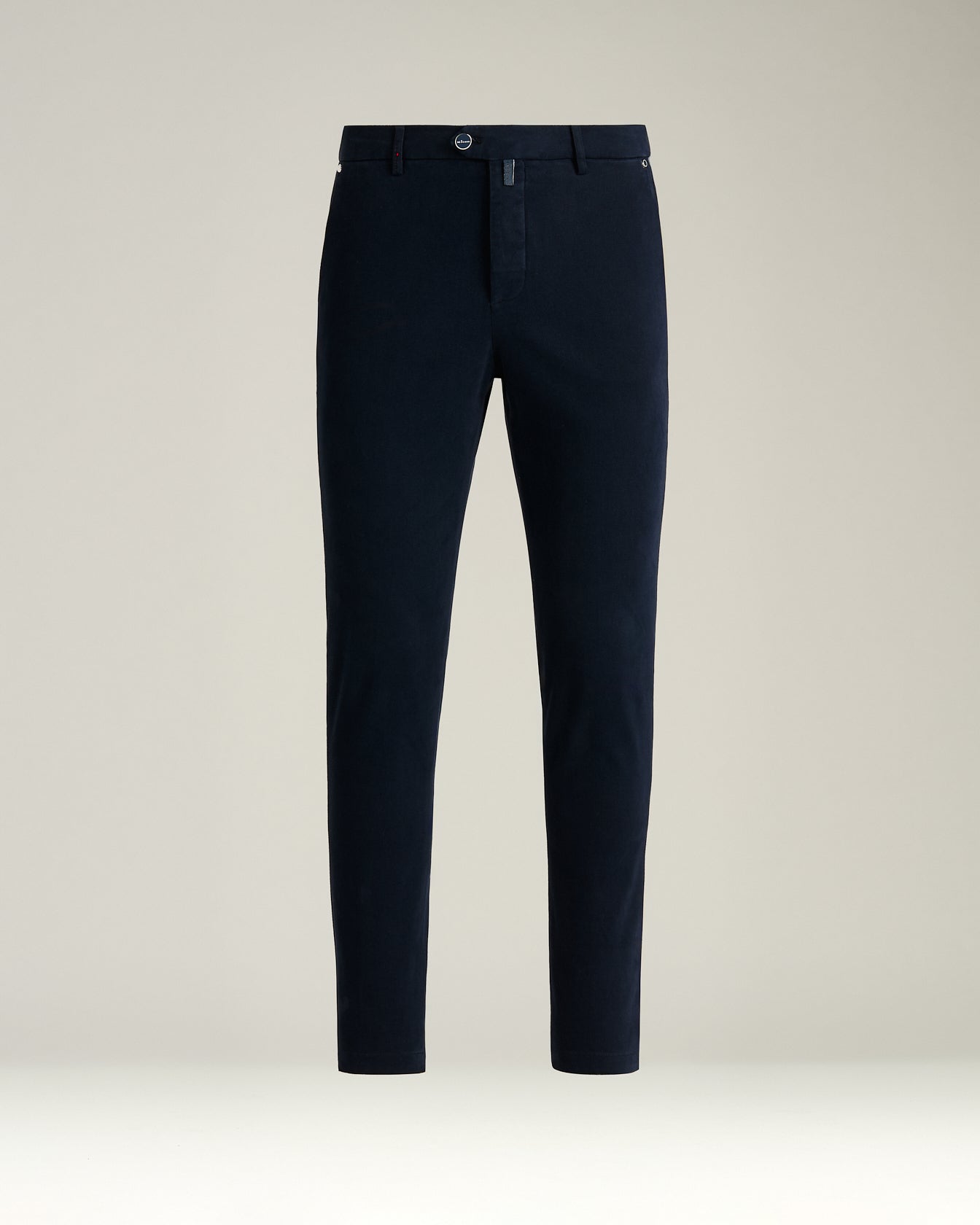 Casual Trousers In Stretch Cotton Blue