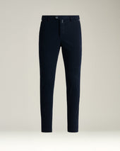 CASUAL TROUSERS IN STRETCH COTTON NAVY BLUE