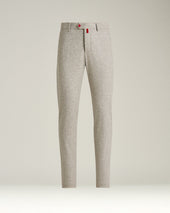 TROUSERS IN VIRGIN WOOL AND CASHMERE GREY MELANGE