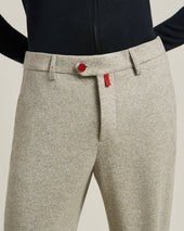 TROUSERS IN VIRGIN WOOL AND CASHMERE GREY MELANGE