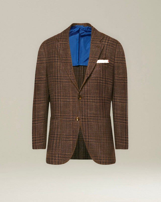 CHECKED CASHMERE BLEND JACKET