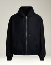 Pure Wool Bomber With Two Way Zip