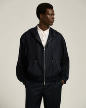 Pure Wool Bomber With Two Way Zip