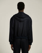 Pure Wool Bomber With Two Way Zip