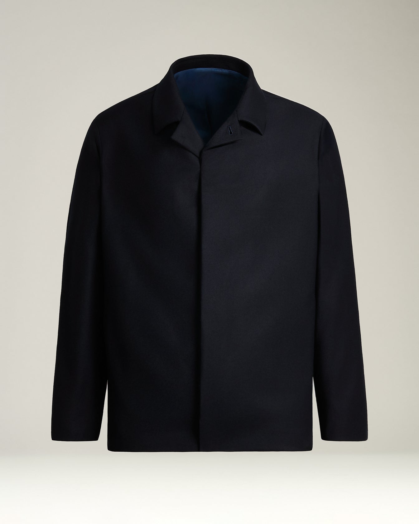 Jacket In Pure Virgin Wool With Concealed Closure