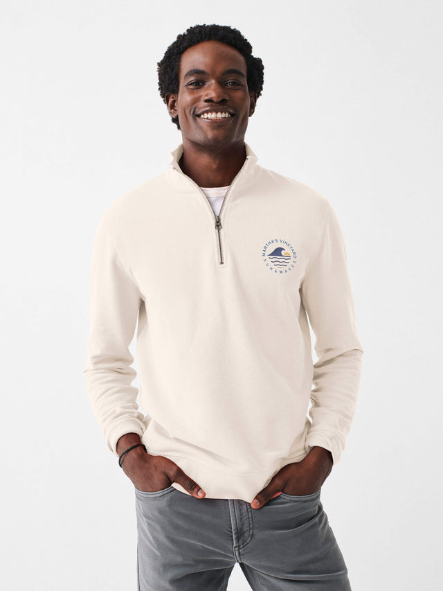 Martha's Vineyard Long-Sleeve Terry Quarter-Zip - Solar White