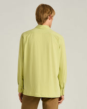 COTTON JERSEY LONG-SLEEVED POLO SHIRT IN GREEN