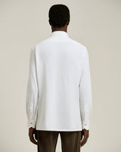 NERANO' SHIRT IN PURE WHITE COTTON JERSEY