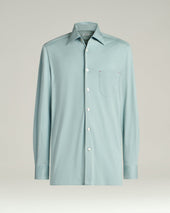 COTTON JERSEY SHIRT IN AZURE