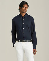COTTON JERSEY SHIRT BLUE