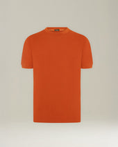 COTTON KNIT CREW NECK T-SHIRT