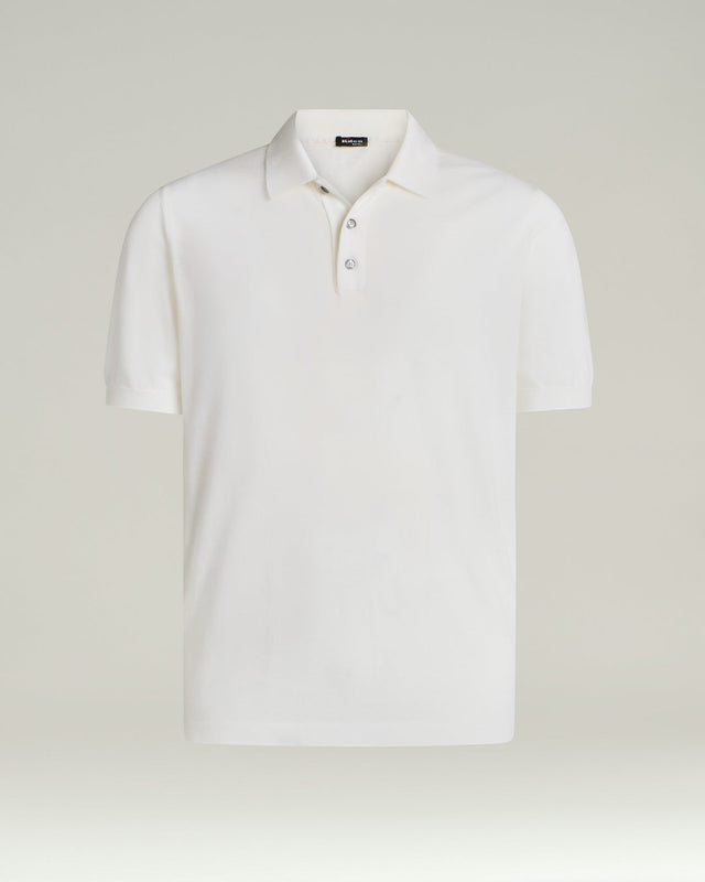 PURE COTTON OPTICAL WHITE POLO SHIRT