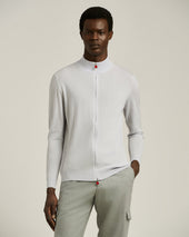 Optical Full Zip Cashmere Cardigan