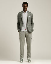 Optical Full Zip Cashmere Cardigan