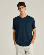 Cotton And Cashmere Blend T Shirt In Blue