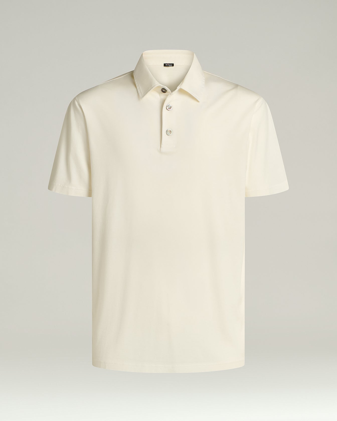 Silk And Cotton Blend Short Sleeved Polo Shirt
