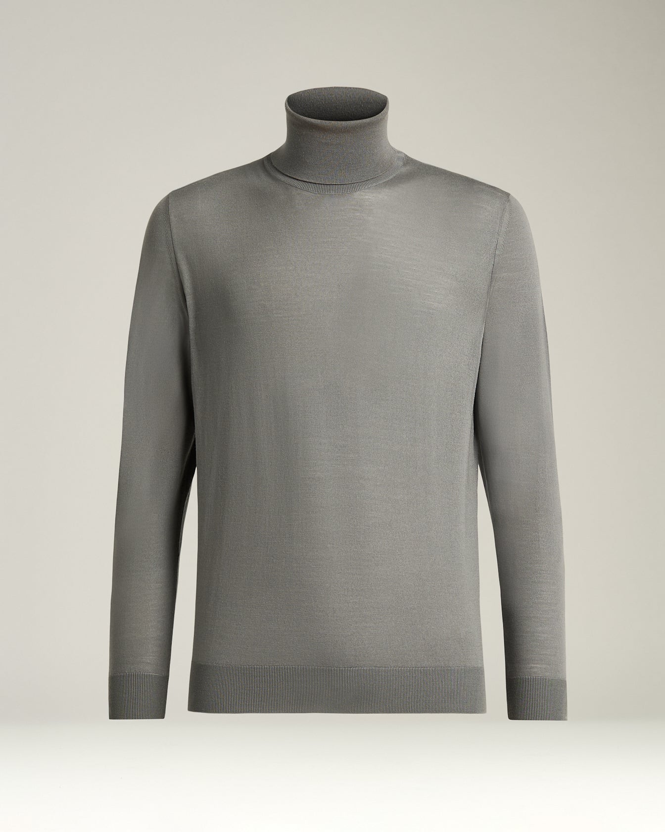 IRON GREY "BLUE DIAMOND" WOOL TURTLENECK SWEATER