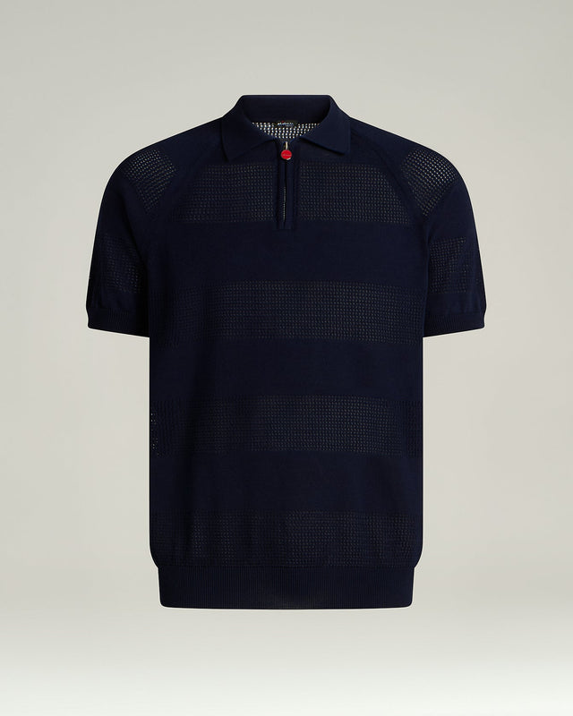SHORT-SLEEVED ZIPPED POLO SHIRT