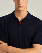 SHORT-SLEEVED ZIPPED POLO SHIRT