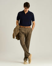 SHORT-SLEEVED ZIPPED POLO SHIRT