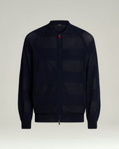 LONG-SLEEVED ZIPPED BOMBER JACKET