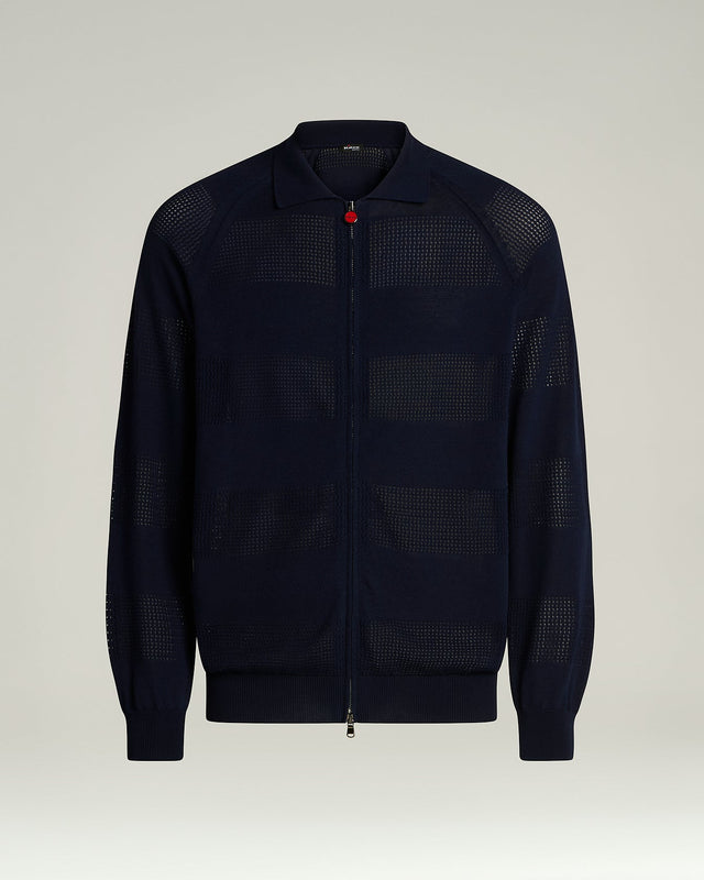 LONG-SLEEVED ZIPPED BOMBER JACKET