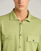 SILK, CASHMERE AND LINEN BLEND OVERSHIRT