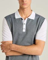 PURE COTTON POLO SHIRT WITH CONTRASTING DETAILS