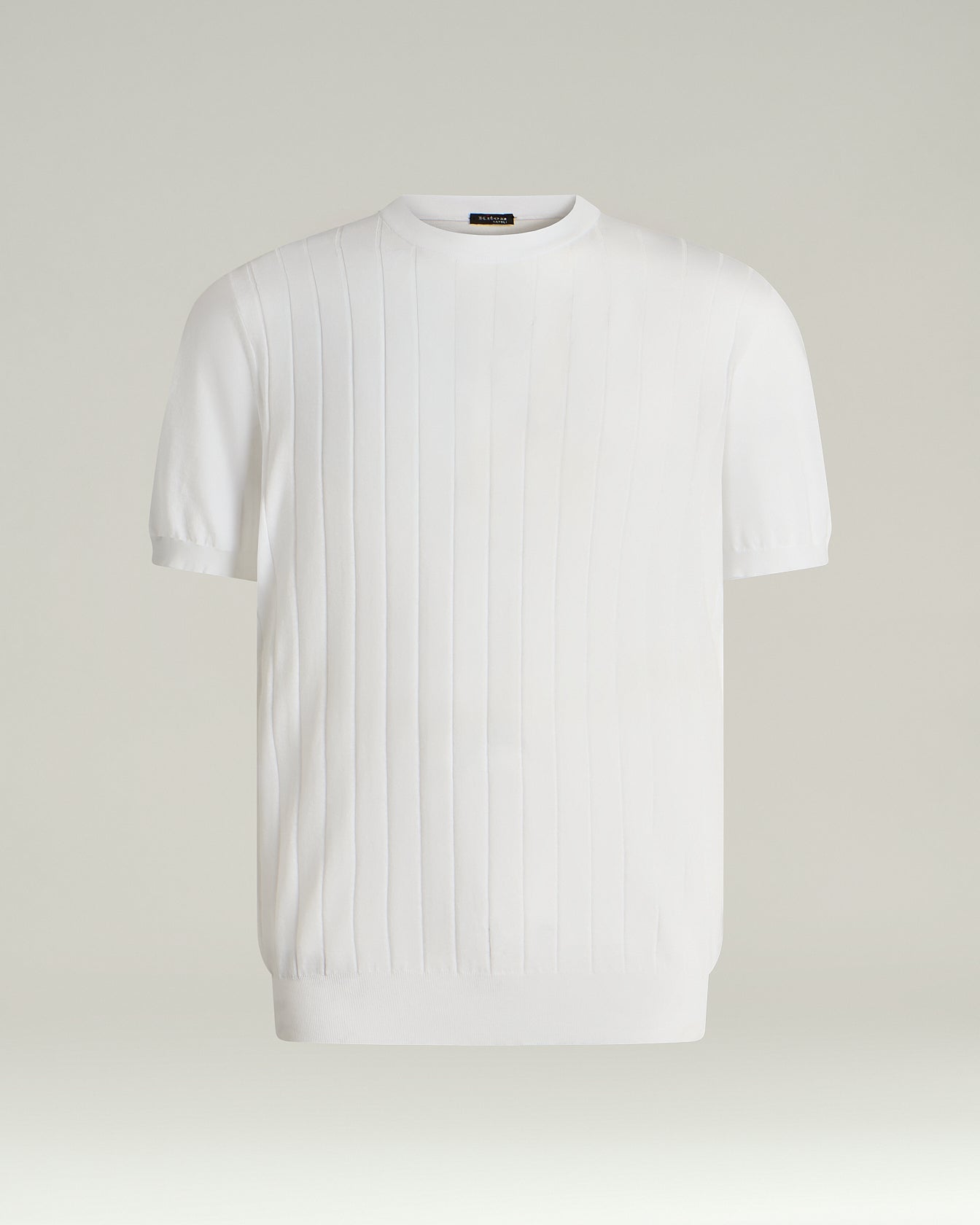 Pure Cotton Short Sleeved Crewneck Sweater
