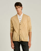 PURE LINEN CARDIGAN IN BEIGE
