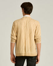 PURE LINEN CARDIGAN IN BEIGE