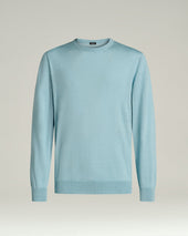Silk Cashmere And Linen Blend Crew Neck Sweater In