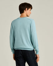 Silk Cashmere And Linen Blend Crew Neck Sweater In