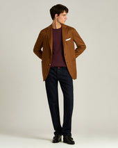 CREW NECK SWEATER IN PURE CASHMERE BURGUNDY