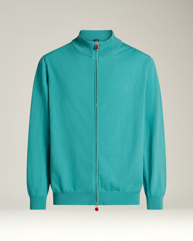 PURE CASHMERE SWEATER WITH ZIP
