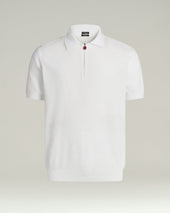 Pure Cotton Zippered Polo Shirt