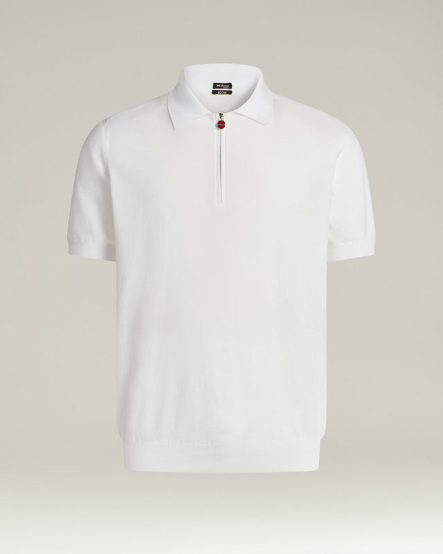 Pure Cotton Zippered Polo Shirt